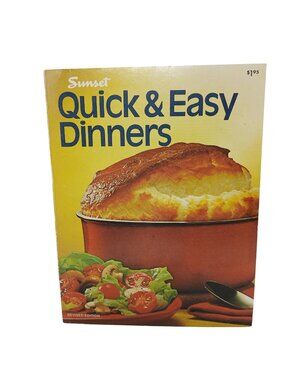 Sunset Quick & Easy Dinners Revised Edition Cookbook 1974 3H-3
